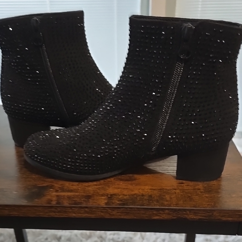 Kids Elegant Black Ankle Boots